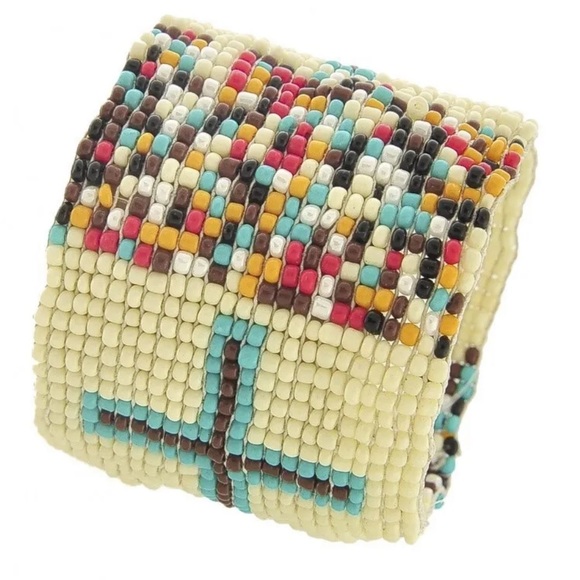 Jewelry - New handmade Native American inspired seed bead stretch bracelet